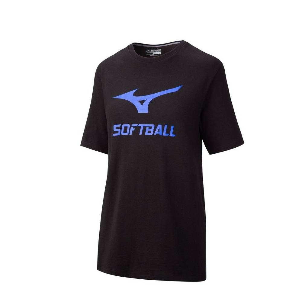 Womens Mizuno Graphic Softball T-Shirts Black Philippines (ZRXOKV751)